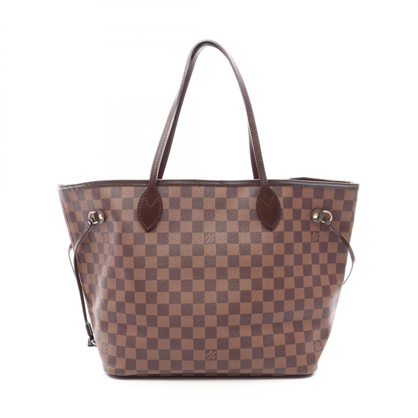 LOUIS VUITTON Neverfull MM Tote Bag N51105 Damier leather Ebene Used Women