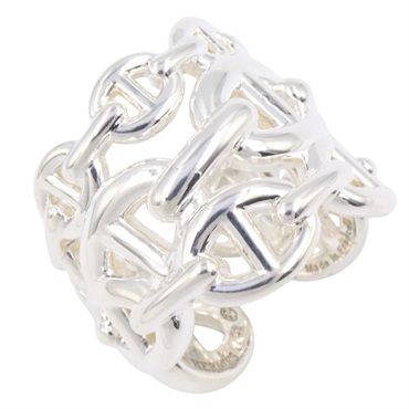 HERMES Chaine dancre Enchainee GM Ring Silver925 Used women US size 4.5 #48