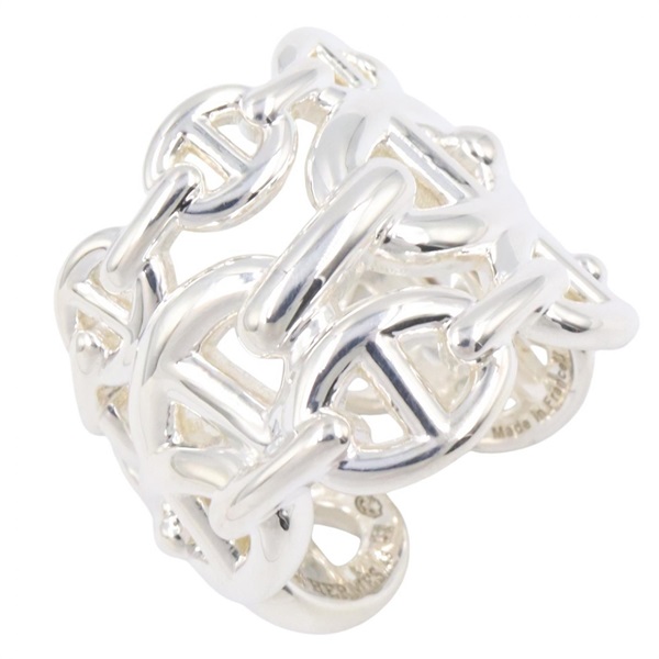 HERMES Chaine dancre Enchainee GM Ring Silver925 Used women US size 4.5 #48