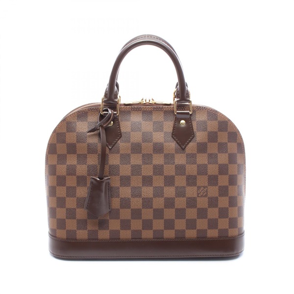 LOUIS VUITTON Alma PM Handbag N53151 Damier canvas leather Ebene Used Women LV