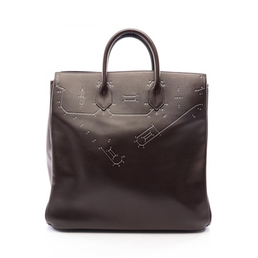 HERMES Haut a Courroies 40 Connect the Dots Handbag Evergrain leather Preowned