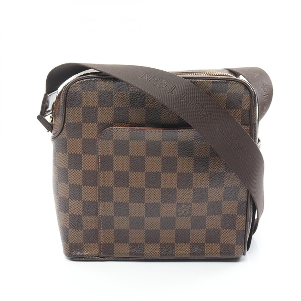 LOUIS VUITTON Olaf PM Shoulder Bag N41442 Damier canvas Brown Ebene Used Women