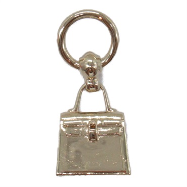 HERMES Amulette Kelly bag Charm Pendant Top Silver plating Used