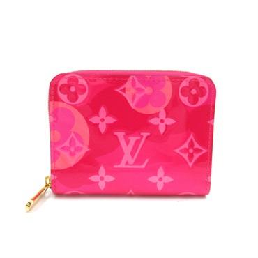 LOUIS VUITTON Zippy coin purse wallet M90589 Vernis Patent leather Fuschia Used