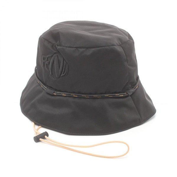 FENDI hat FXQ801 Nylon Black Used Women #60