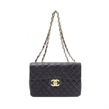 CHANEL Jumbo Matelasse34 chain Shoulder Bag A01094 lambskin Black Used Women GHW