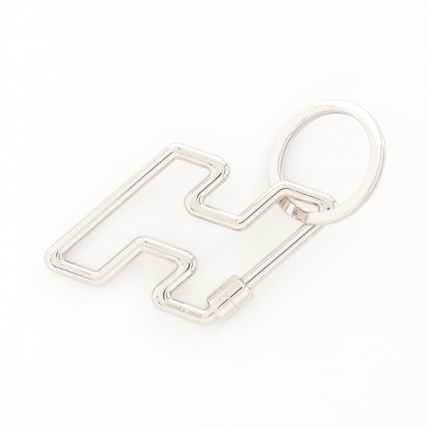 HERMES H to speed key ring holder metal Silver Used