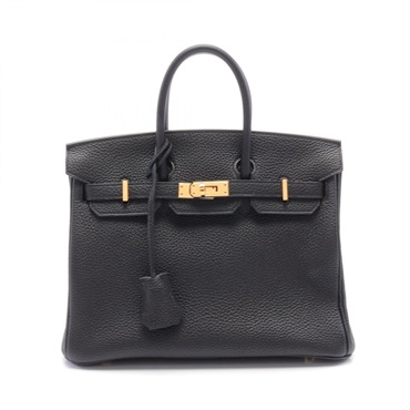 HERMES Birkin 25 Hand bag C Togo leather Black Used GHW