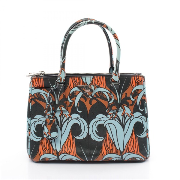 PRADA SAFFIANO STAMPA Galleria Hand tote bag BN2863 leather Blue Orange Green