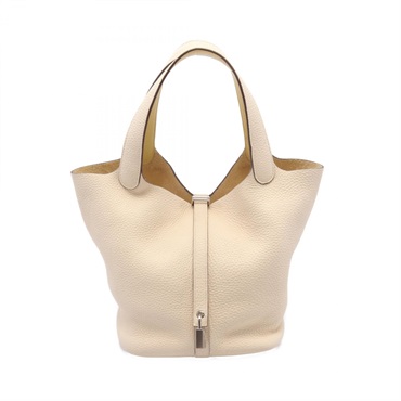 HERMES Picotin Lock Eclat MM Hand bag Y Taurillon Clemence Nata SHW