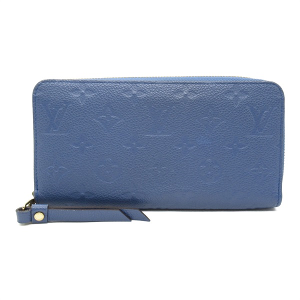 LOUIS VUITTON Zippy long wallet M41857 Monogram empreinte canvas Denim Encre LV