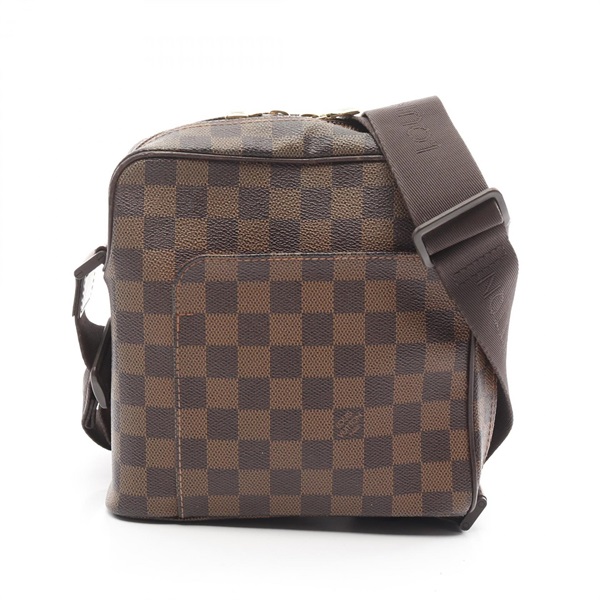 LOUIS VUITTON Olaf PM Shoulder Bag N41442 Damier canvas leather Ebene Used Women