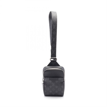 LOUIS VUITTON Outdoor sling waist bag M30741 Taigalama leather Black Used mens