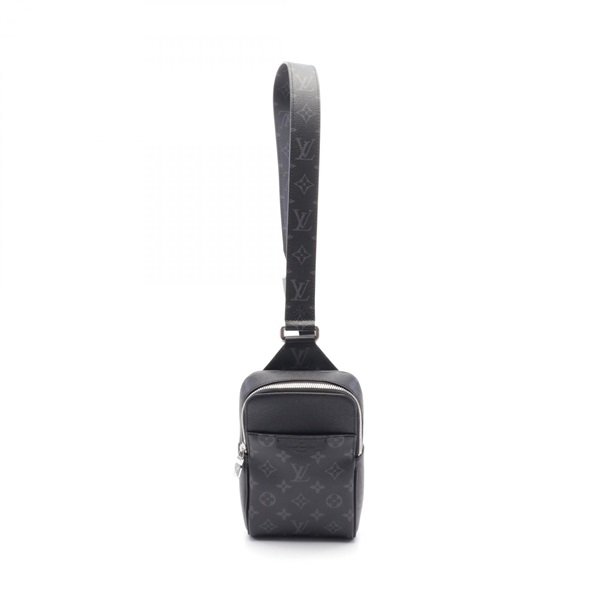 LOUIS VUITTON Outdoor sling waist bag M30741 Taigalama leather Black Used mens