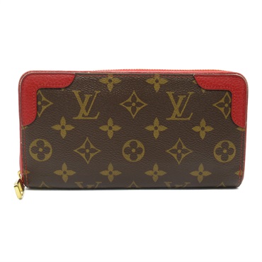 LOUIS VUITTON Zippy Wallet Retiro around long purse M61854 Monogram Cerise Used