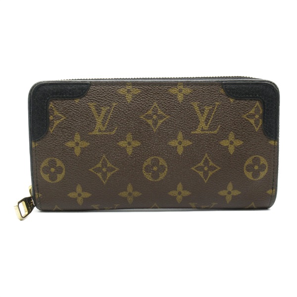 LOUIS VUITTON Zippy Wallet Retiro Around long purse M61855 Monogram Brown Noir