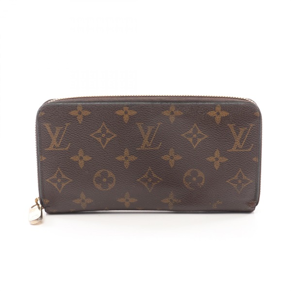 LOUIS VUITTON Zippy Around long wallet M41896 Monogram canvas Coquelicot Used LV