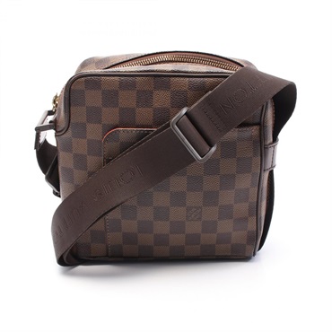 LOUIS VUITTON Olaf PM Shoulder Bag N41442 Damier canvas leather Ebene Used Women