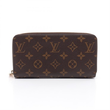 LOUIS VUITTON Zippy long wallet M60017 Monogram canvas Brown Used unisex LV