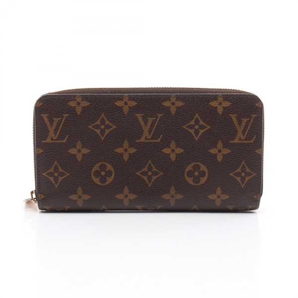 LOUIS VUITTON Zippy long wallet M60017 Monogram canvas Brown Used unisex LV