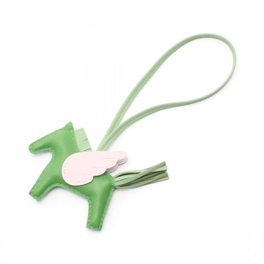 HERMES Rodeo Pegasus PM charm W Agneau milo Swift leather Vert Yucca
