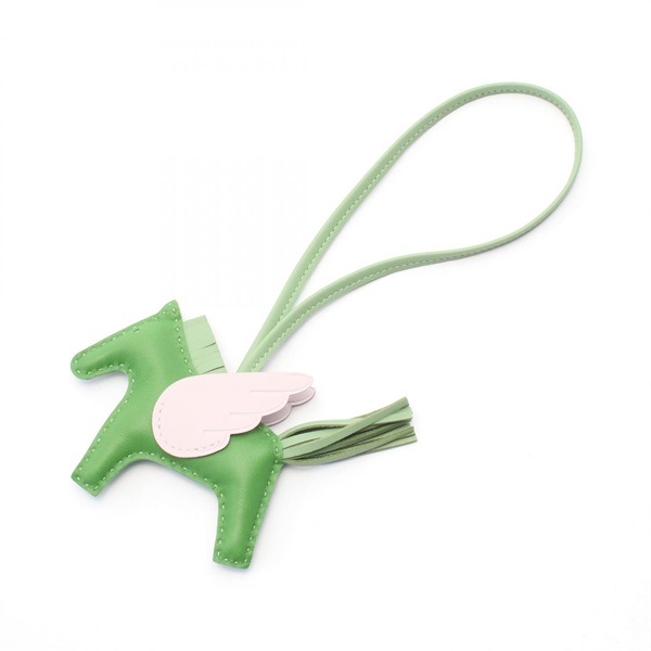 HERMES Rodeo Pegasus PM charm W Agneau milo Swift leather Vert Yucca