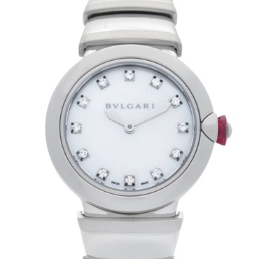 BVLGARI Lvcea Wrist Watch LU28S Quartz Stainless Steel Used Women