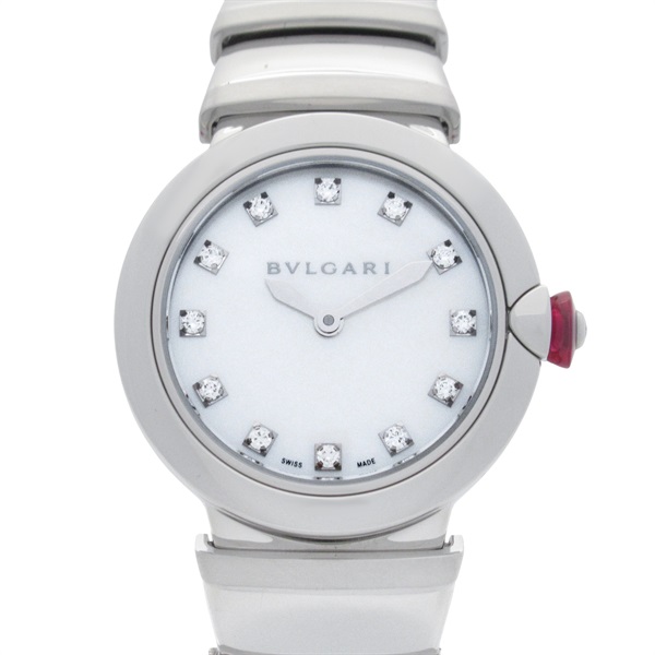 BVLGARI Lvcea Wrist Watch LU28S Quartz Stainless Steel Used Women