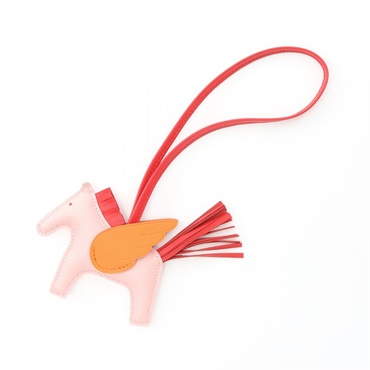 HERMES Rodeo Pegasus PM charm W Agneau milo Swift leather Rose sakura jaipur