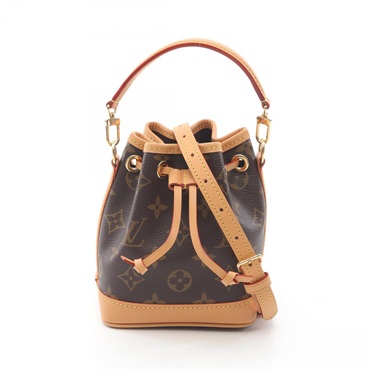 LOUIS VUITTON Nano Noe Shoulder Handbag M81266 Monogram canvas leather Used LV
