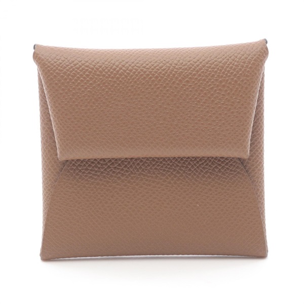 HERMES Bastia Verso coin purse Epsom leather Brown Vert Fizz Used Women W SHW