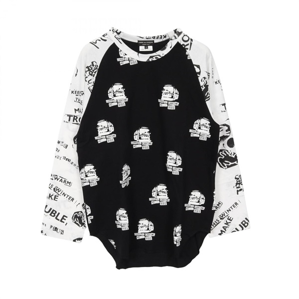 COMME des GARCONS HOMME PLUS T-shirt cotton Black White Used mens size S