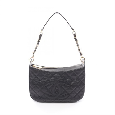 CHANEL Matelasse Shoulder Bag A20993 calf leather Black Used GHW women