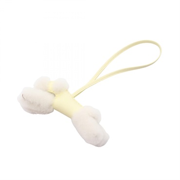 HERMES Buddy charm Agneau milo Mouton Yellow Beige Jaune Milton Used Women K