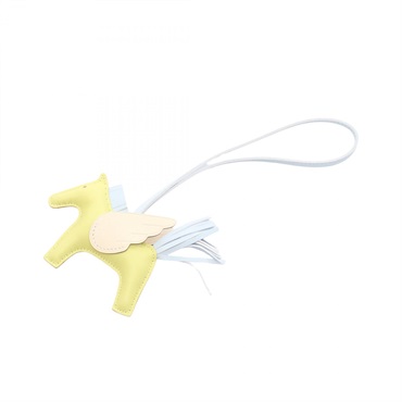HERMES Rodeo Pegasus PM Bag charm Agneau milo Swift leather Jaune bourgeone K