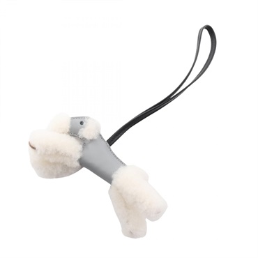 HERMES Buddy bag Charm K Agneau milo Mouton Gris pantin black Used Women