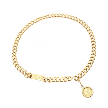 CHANEL COCO Mark Chain belt Gold Plated Used Women 91cm