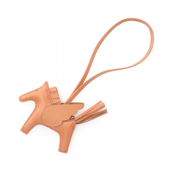 HERMES Rodeo Pegasus PM Bag Charm Agneau milo Swift leather Gold Brown Women K