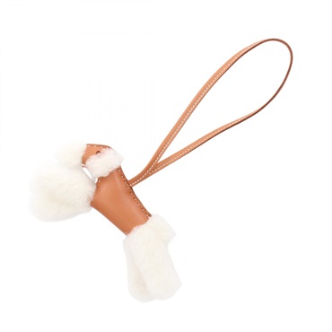 HERMES Buddy charm bag charm K Agneau milo Mouton Gold Women