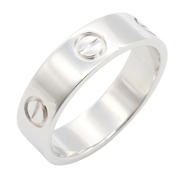 CARTIER Love Ring 18KWG White Gold Used Unisex US size 8.5 #59