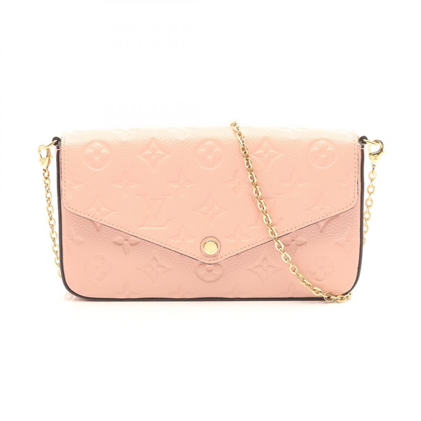 LOUIS VUITTON Pochette Felicie chain crossbody Shoulder Bag M67856 leather pink