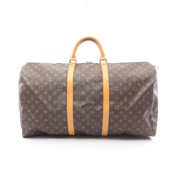 LOUIS VUITTON Keepall 60 travel hand bag M41422 Monogram leather Brown Used LV