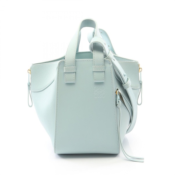 LOEWE Hammock Compact Shoulder Handbag leather Blue Used Women
