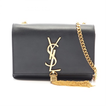 SAINT LAURENT PARIS Kate Monogram Chain Shoulder Bag 354120 leather Black Used