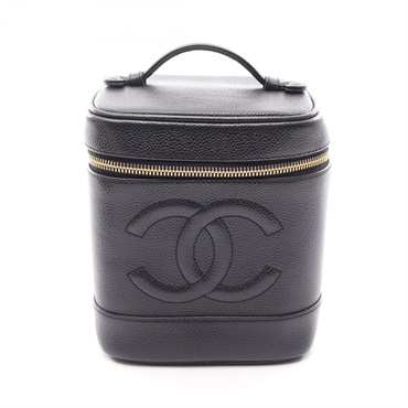 CHANEL Handbag AO1998 Calfskin Black GHW Used Women CC Logo