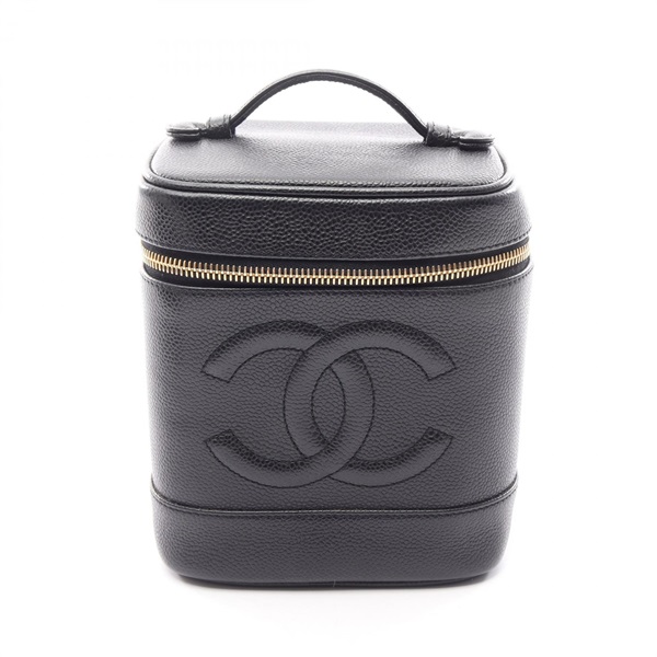 CHANEL Handbag AO1998 Calfskin Black GHW Used Women CC Logo