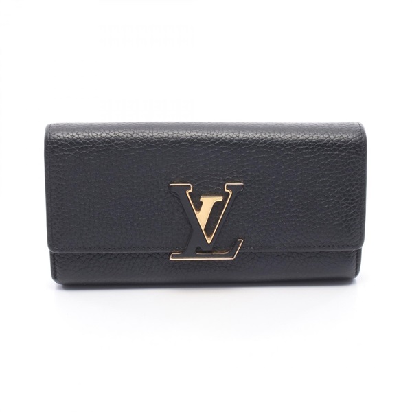 LOUIS VUITTON Portefeuille Capucines Bifold Wallet Purse M61248 leather BK Used
