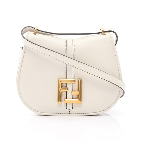 FENDI C'mon Small Shoulder crossbody Bag 8BS082 AQ0L F1550 leather White Used