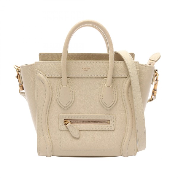 CELINE Luggage Nano Shopper Shoulder Crossbody Tote Handbag 189243 leather Used