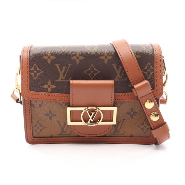 LOUIS VUITTON Dauphine MINI Shoulder Crossbody Bag M44580 Monogram Reverse Used